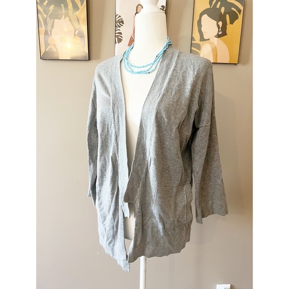 Zara Sweaters - Zara Knit Gray Slouchy Open Cardigan